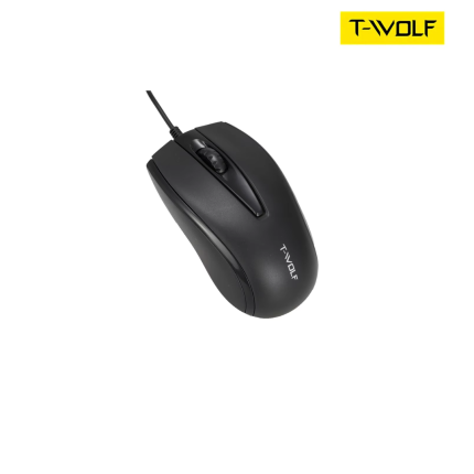 T-WOLF Wired Mouse V13 with 1000 DPI precision tracking and ergonomic USB design