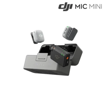 DJI Mic Mini 2 Wireless Microphone Combo with dual transmitters, noise cancellation, and long-range wireless audio system