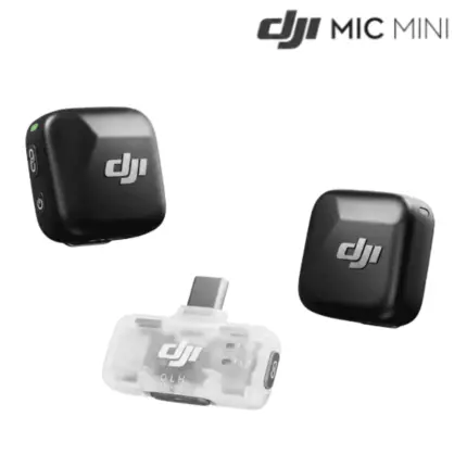 DJI Mic Mini wireless transmitter compact design with noise cancelling feature