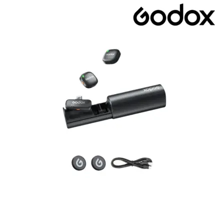 Godox C01 wireless microphone system with dual transmitters and USB-C receiver