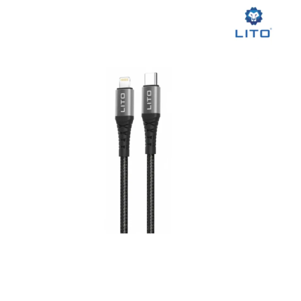 LITO LD08CL Type-C to Lightning Fast Charge Data Cable with 27W charging and braided design