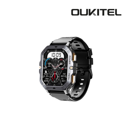 OUKITEL BT101 rugged smartwatch with 2.02 inch display and fitness tracking features