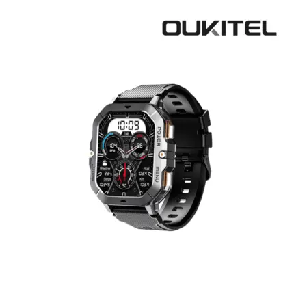 OUKITEL BT101 rugged smartwatch with 2.02 inch display and fitness tracking features