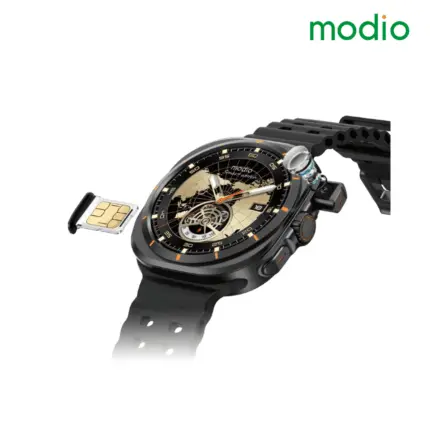 Modio SM05 Smart Watch with HD Calling, SIM card support, Bluetooth 5.3, and wireless charging