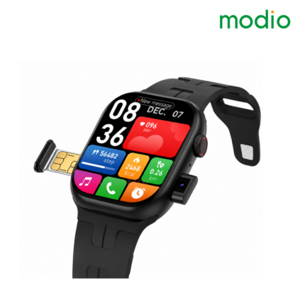Modio SM06 SIM Smart Watch with Camera featuring Super AMOLED display, GPS, and HD calling