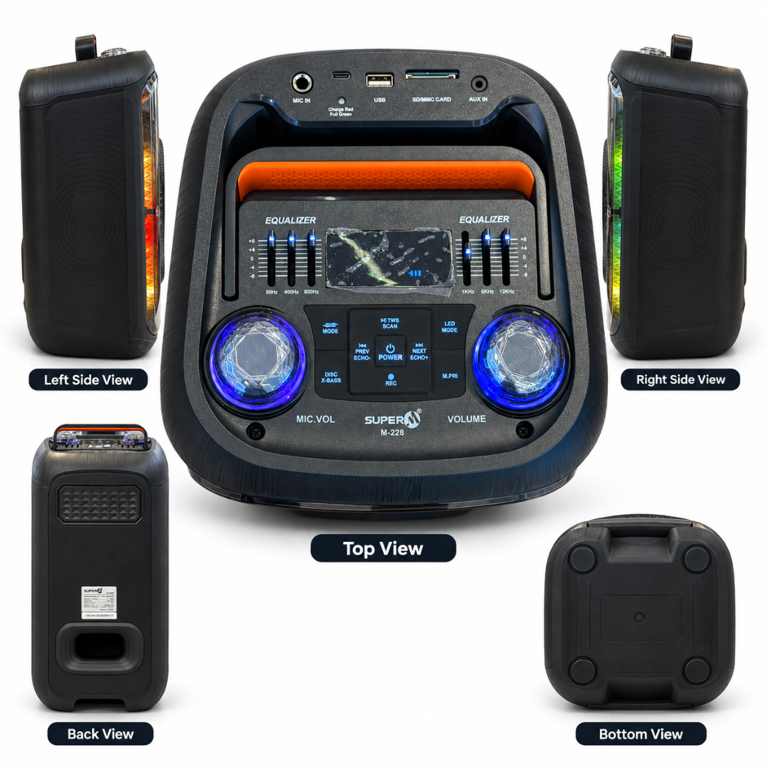 Super M-228 Professional Karaoke Party Speaker - Image 2