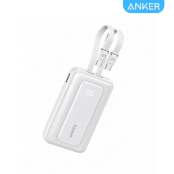 Anker 35W 10000mAh Power Bank A1680H12 with dual built-in USB-C cables, digital display and fast charging