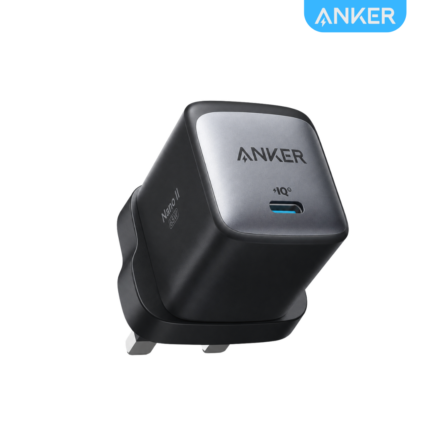 Anker 65W Nano II GaN II PPS 3 Pin Fast Charger A2663K11 with 65W USB-C charging and compact design