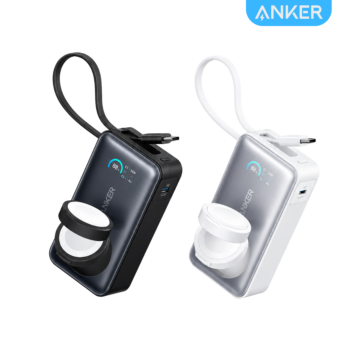 Anker A1657H11/H12 MagGo Power Bank 10000mAh 35W with built-in USB-C cable and Apple Watch wireless charger