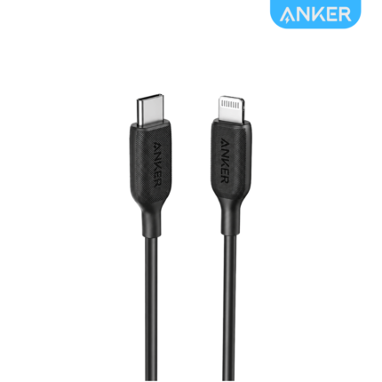Anker PowerLine III 3ft USB-C to Lightning Cable with high-speed charging, Lightning compatibility, and 0.9m length