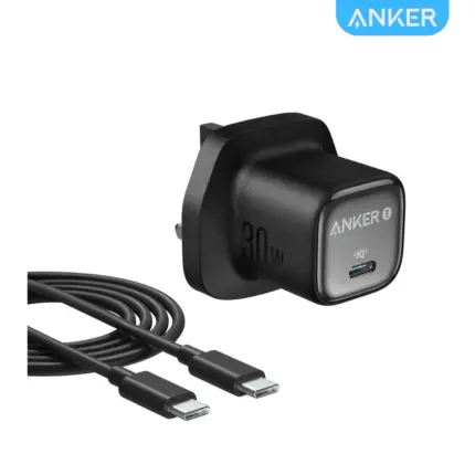 ANKER ZOLO 30W USB-C CHARGER B2698K21/K11 with GaN II, PD 3.0, PPS, and 3ft USB-C cable