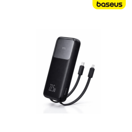Baseus 22.5W 10000mAh Comet Series Power Bank with USB-C and Lightning cables