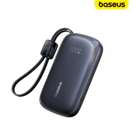 BASEUS 45W 20000MAH DATA CABLE POWERBANK with 45W fast charging, QPow 3 cable and digital display