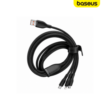 Baseus Pudding Series 3 in 1 150cm Fast Charging Cable with Type-C, Lightning and Micro-USB connectors