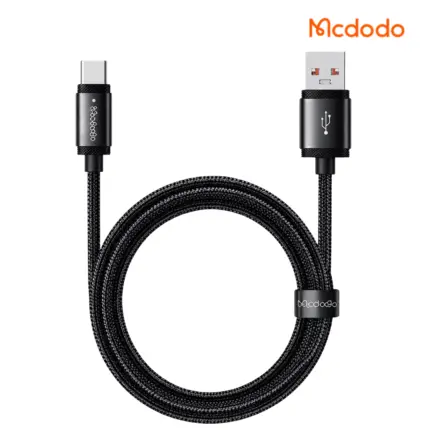 MCDODO CA-4730 USB to Type-C cable with 6A charging, LED indicator and nylon braided design