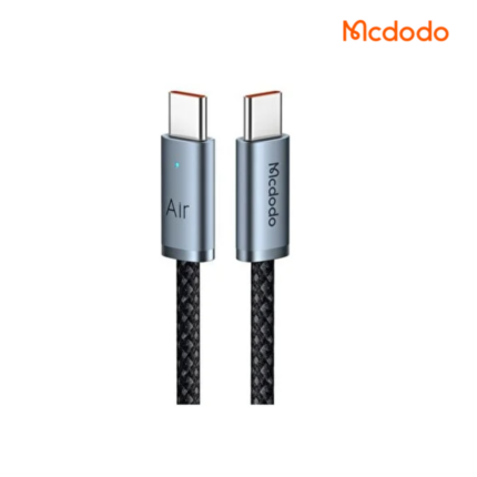 Mcdodo CA-7080 USB-C to USB-C 240W fast charging cable with braided nylon design and LED indicator
