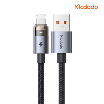 MCDODO CA691 Lightning transparent cable with 3A output and dual-sided charging indicator