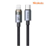 MCDODO CA694 36W USB-C to Lightning Transparent Cable with Charging Light 1.2M