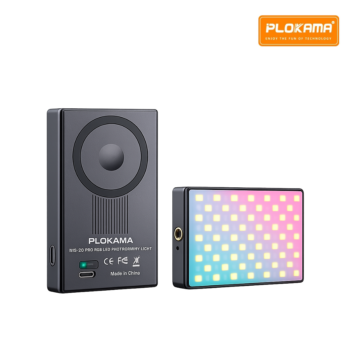 Plokama MS-20 Pro RGB LED Photography Light with magnetic design and full-spectrum RGB lighting