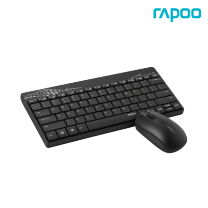 RAPOO 8000M MULTI-MODE COMBO WIRELESS KEYBOARD with 1000 DPI mouse, Nano receiver, and spill-resistant design