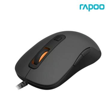 RAPOO V16RGB GAMING MOUSE with 12,800 DPI sensor, ambidextrous design and RGB multi-color lighting