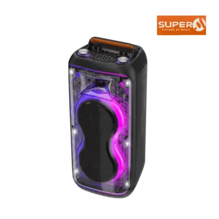 Super M-238 Thunder Bolt professional party speaker system with dual 8 inch woofers and LED lights