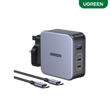 UGREEN 140W 3-Port GaN Charger with PD3.1 and USB-C to USB-C Cable