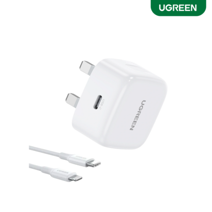 UGREEN 20W C TO Lightning MFi Certified Cable 1M with PD fast charging and Thermal Guard