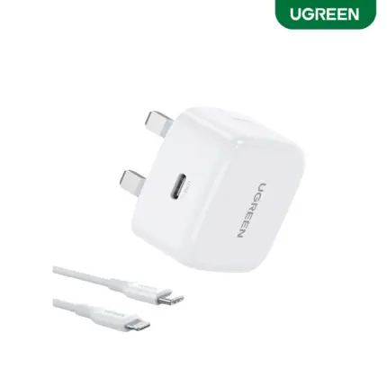UGREEN 20W C TO Lightning MFi Certified Cable 1M with PD fast charging and Thermal Guard