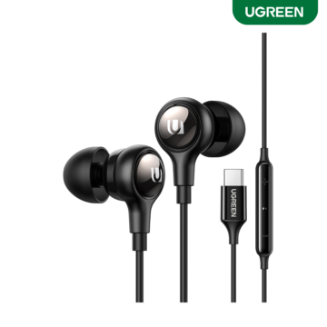 ugreen type c in ear earphones ep103 featuring high-fidelity sound and a built-in microphone.