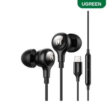ugreen type c in ear earphones ep103 featuring high-fidelity sound and a built-in microphone.