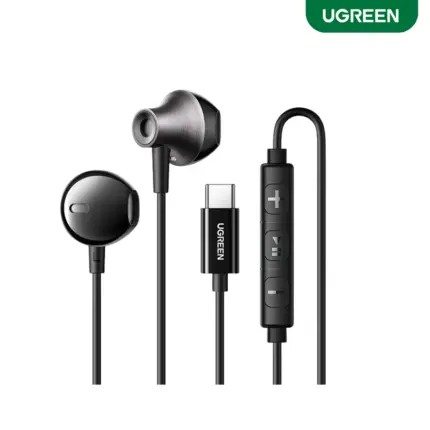 UGREEN Wired Earphones with Type-C Connector, Built-In Microphone and In-Line Remote
