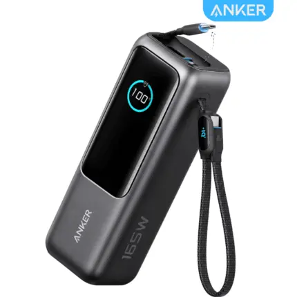Anker 165W 25K Power Bank with Cable A169511 with 25,000mAh capacity, smart display and built-in cables