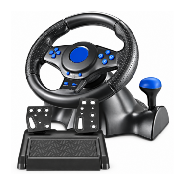 GT V7 Joy Stick with dual vibration, paddle shifters, pedals and 180 degree steering rotation