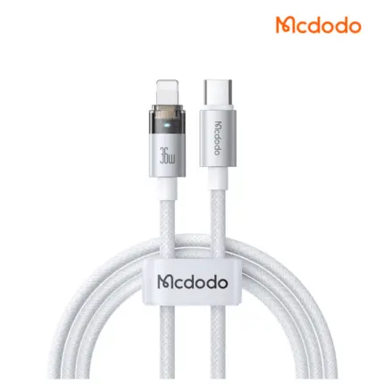 MCDODO CA-6942 C to Lightning Cable with 36W fast charging, LED light, and 480Mbps data transfer