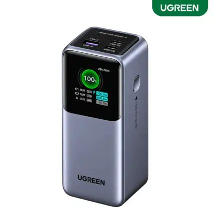 UGREEN 200W 25000mAh Nexode Power Bank PB722 with premium TFT display and fast charging