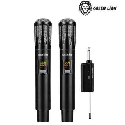 Green Lion GL-MIC7 Wireless Dual Microphone with UHF dual mic, 48 channels, and Type-C charging