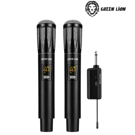 Green Lion GL-MIC7 Wireless Dual Microphone with UHF dual mic, 48 channels, and Type-C charging