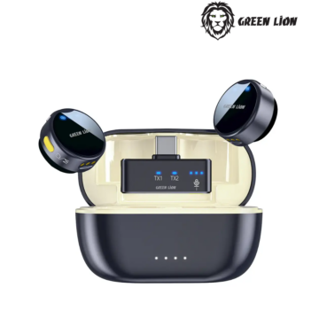 Green Lion GM-92X Wireless Microphone with dual mic recording, 40m wireless range, and noise reduction