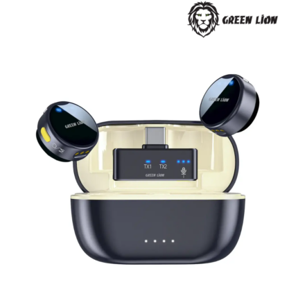 Green Lion GM-92X Wireless Microphone with dual mic recording, 40m wireless range, and noise reduction