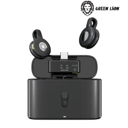 Green Lion GM-95X Wireless Microphone with 360° pickup, 20dB noise reduction, and voice changer