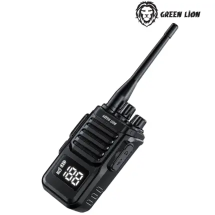 Green Lion GPX700 Walkie Talkie with 1–5km range, 99 channels, and IP68 protection