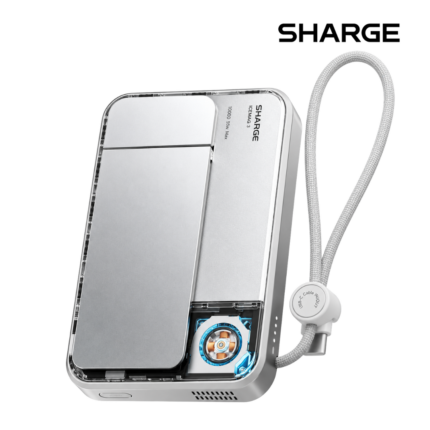 SHARGE ICEMAG 3 Power Bank 35W 10K with Qi2 25W charging, active cooling, and foldable kickstand