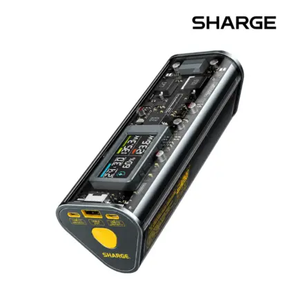 Sharge Shargeek 170W 24000mAh Power Bank with 3-device fast charging, smart display, and IP66 water resistance