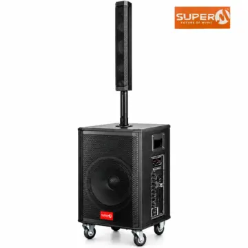 Super M-900 Party Box Speaker with 300W RMS Output, 12-Inch Woofer, Bluetooth 5.0 and RGB LED Lights