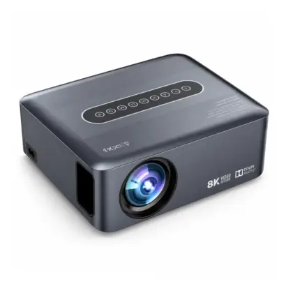 X1 8K Decode Projector with built-in Blu-ray player, home automation control, and portable design